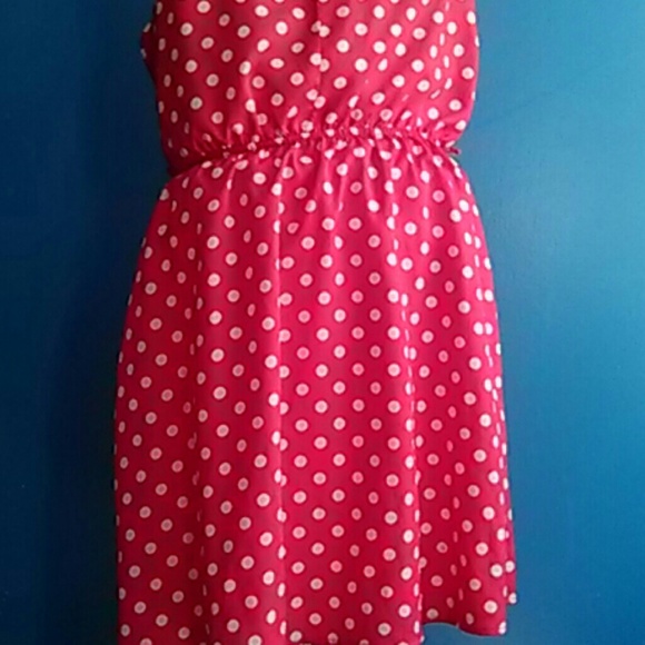Red ad white dot dress - Picture 3 of 4